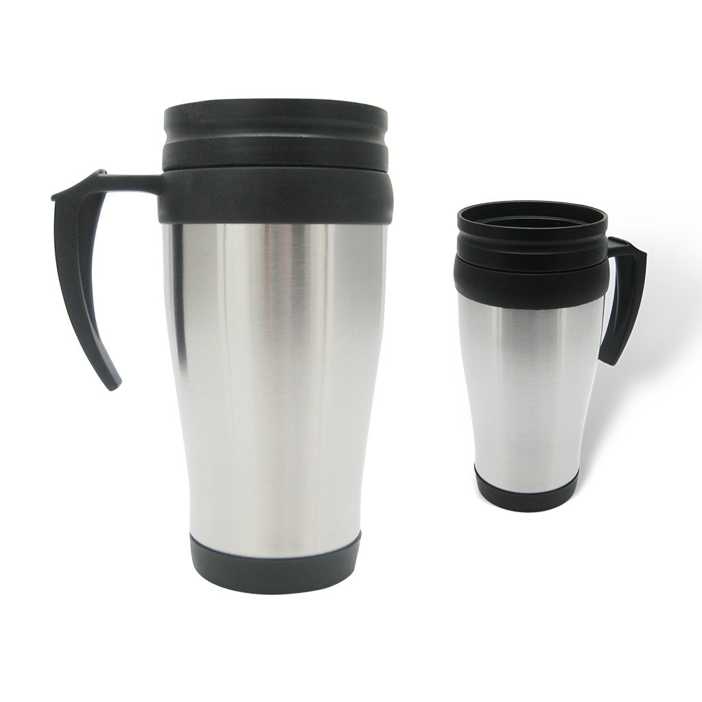 Vaso Viajero Metalico 14oz Plata