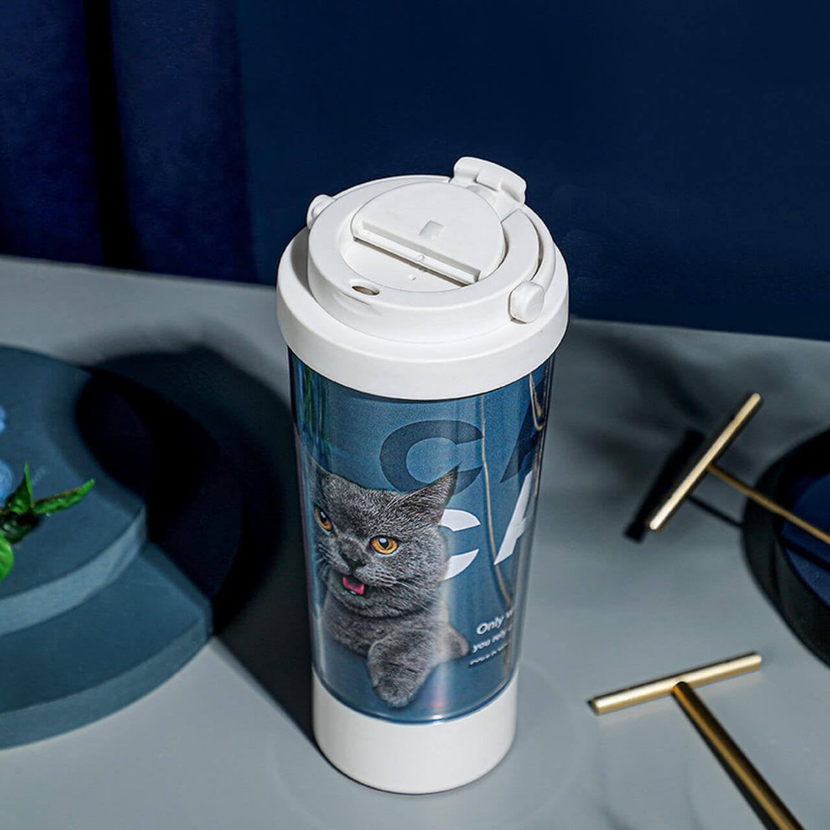 Vaso Viajero Etiqueta Antiderrame