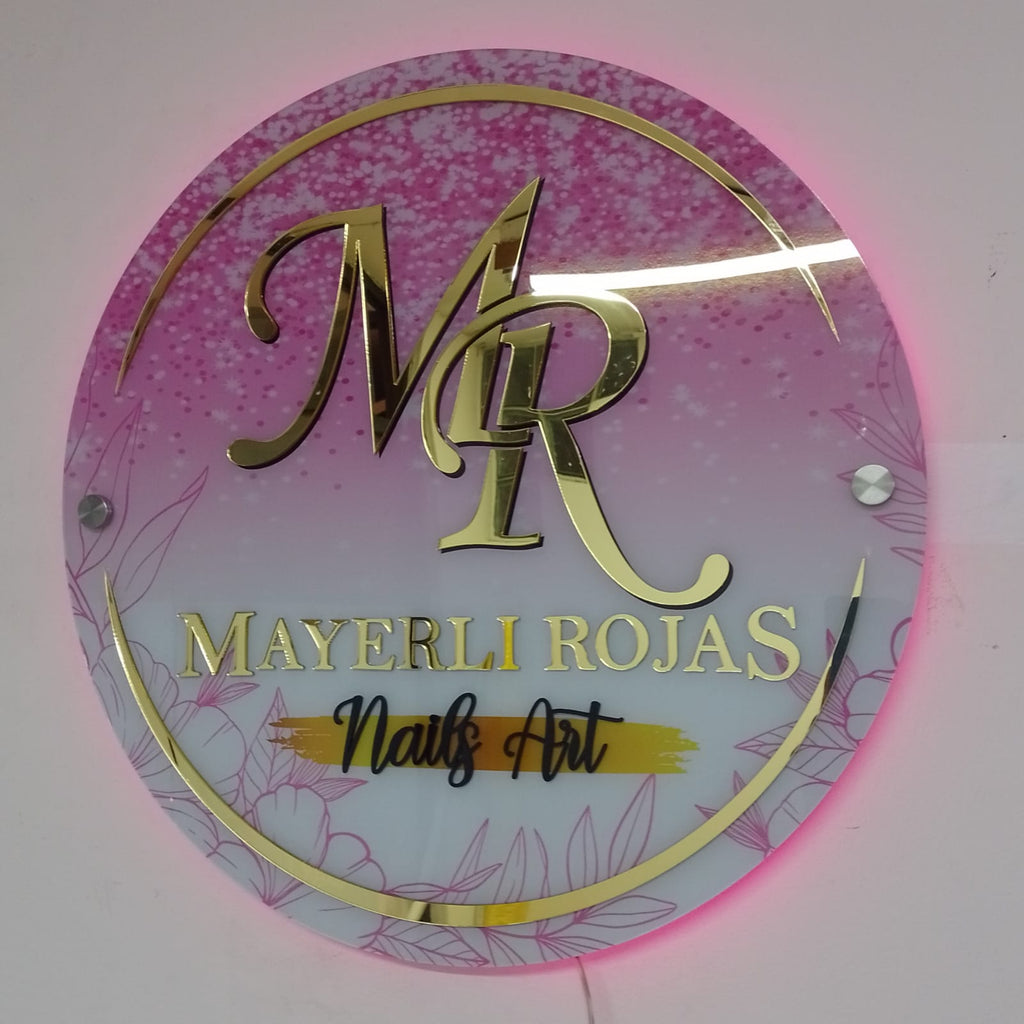 LOGOTIPO CIRCULAR ACRILICO