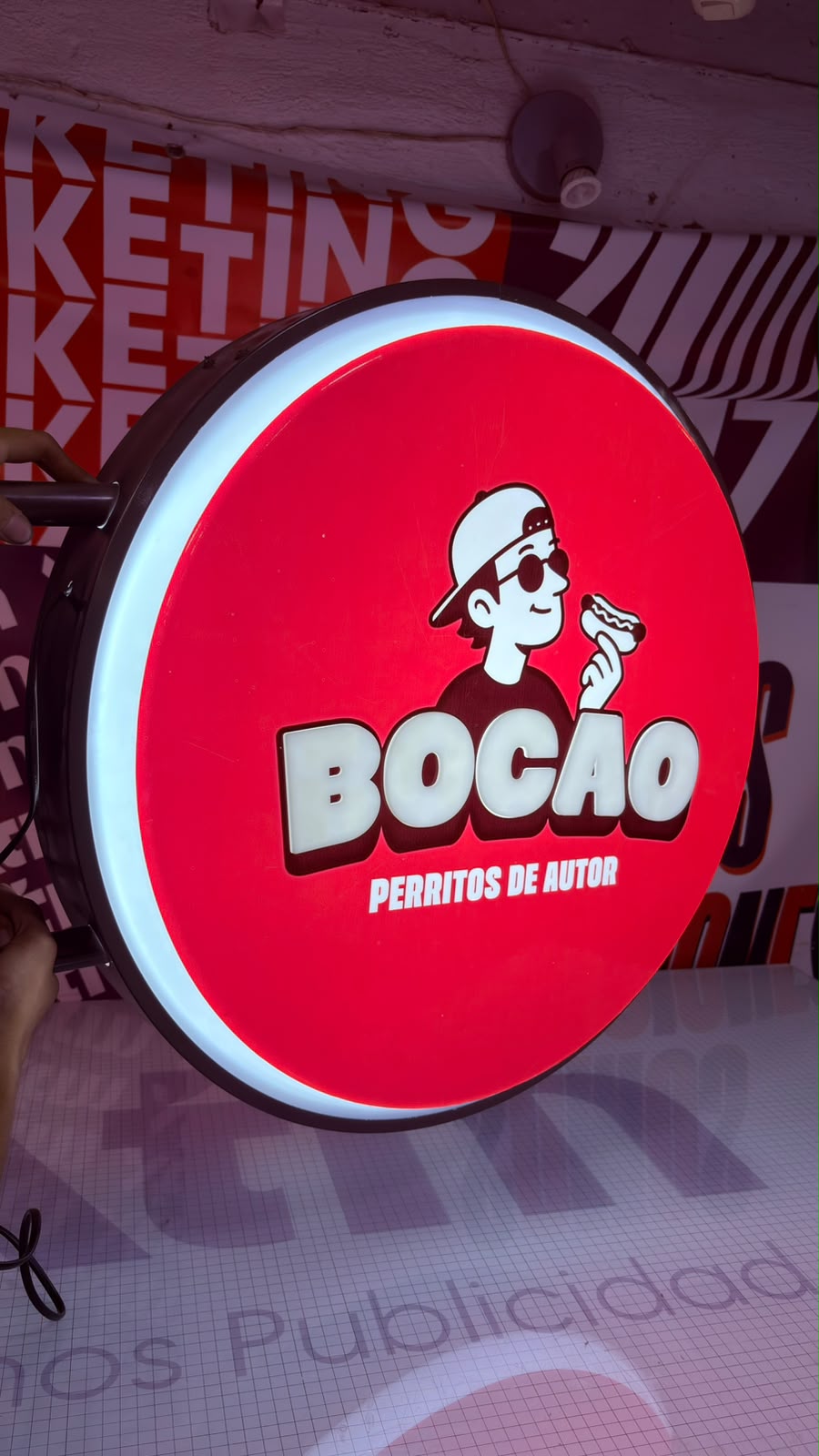 Aviso Luminoso Redondo Personalizado | Rompetráfico
