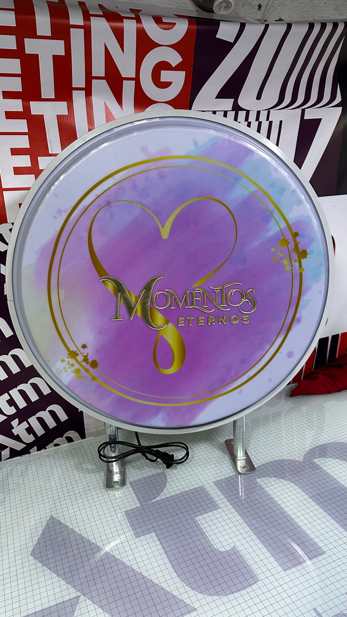 Aviso Luminoso Redondo Personalizado | Rompetráfico