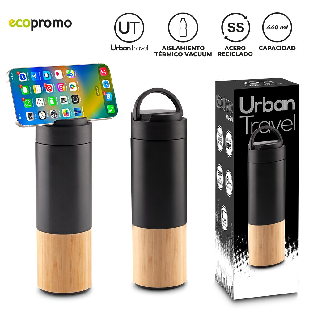 Botilito Metalico Kolvo Urban Travel 440ml