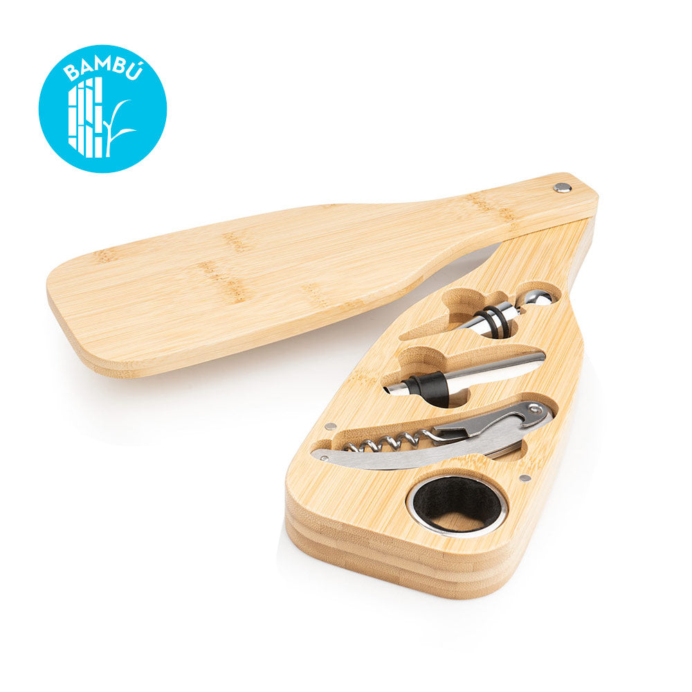Set de Vino Bottle Bambu