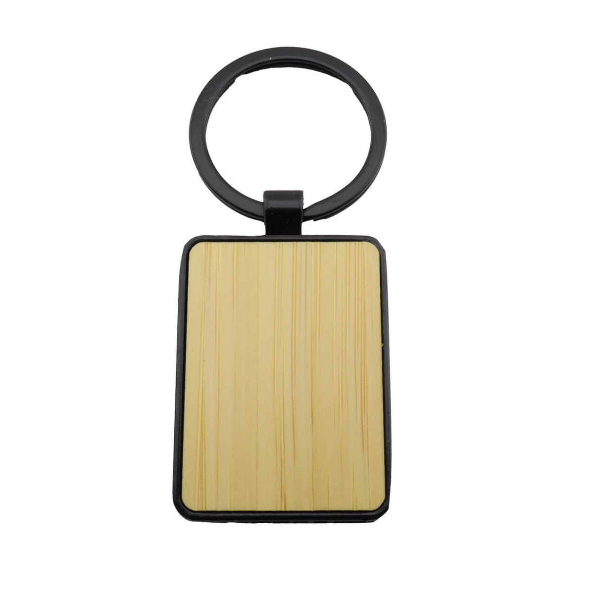 Llavero Bambu Rectangular Black