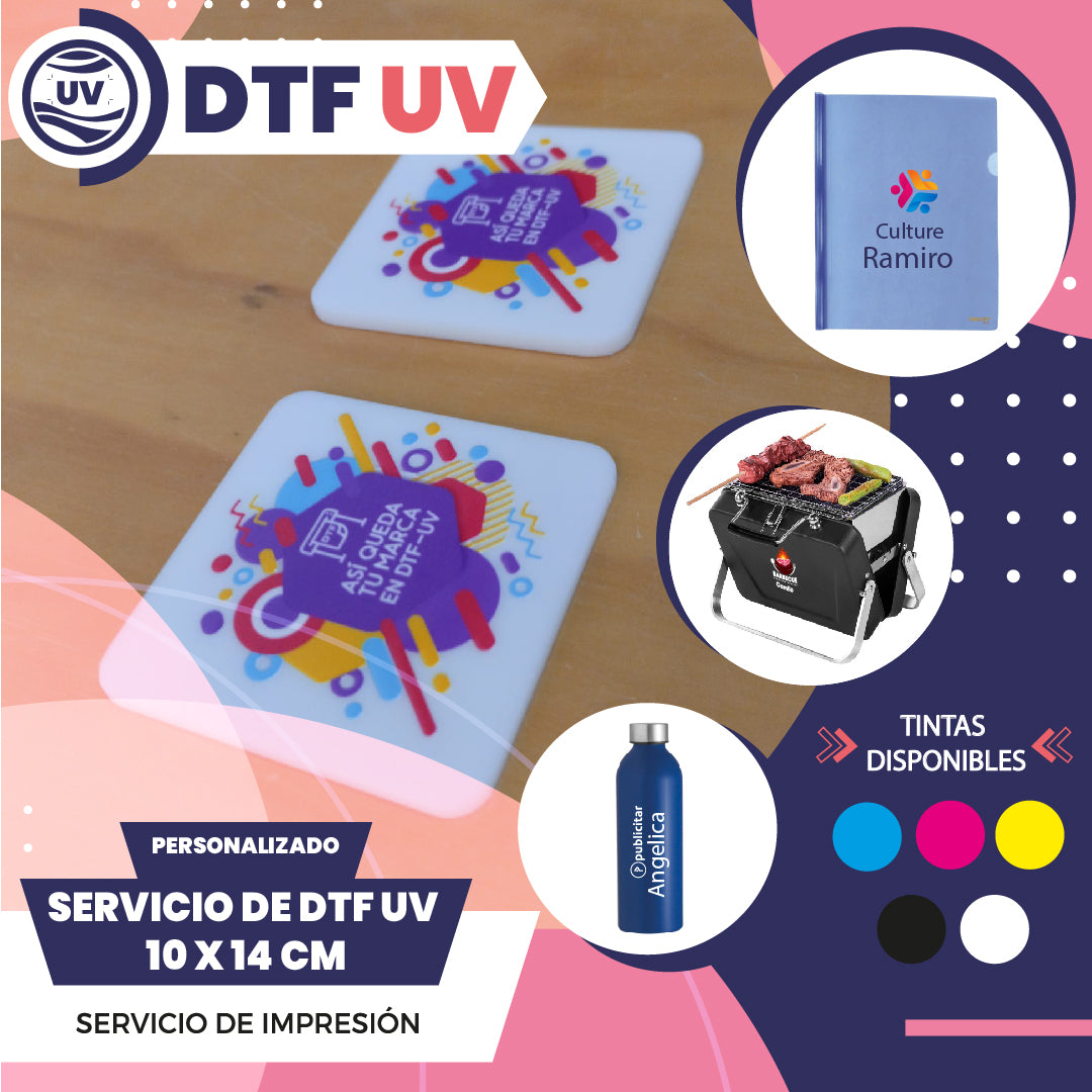 Servicio de Dtf Uv 10 x 14 Cm Personalizado