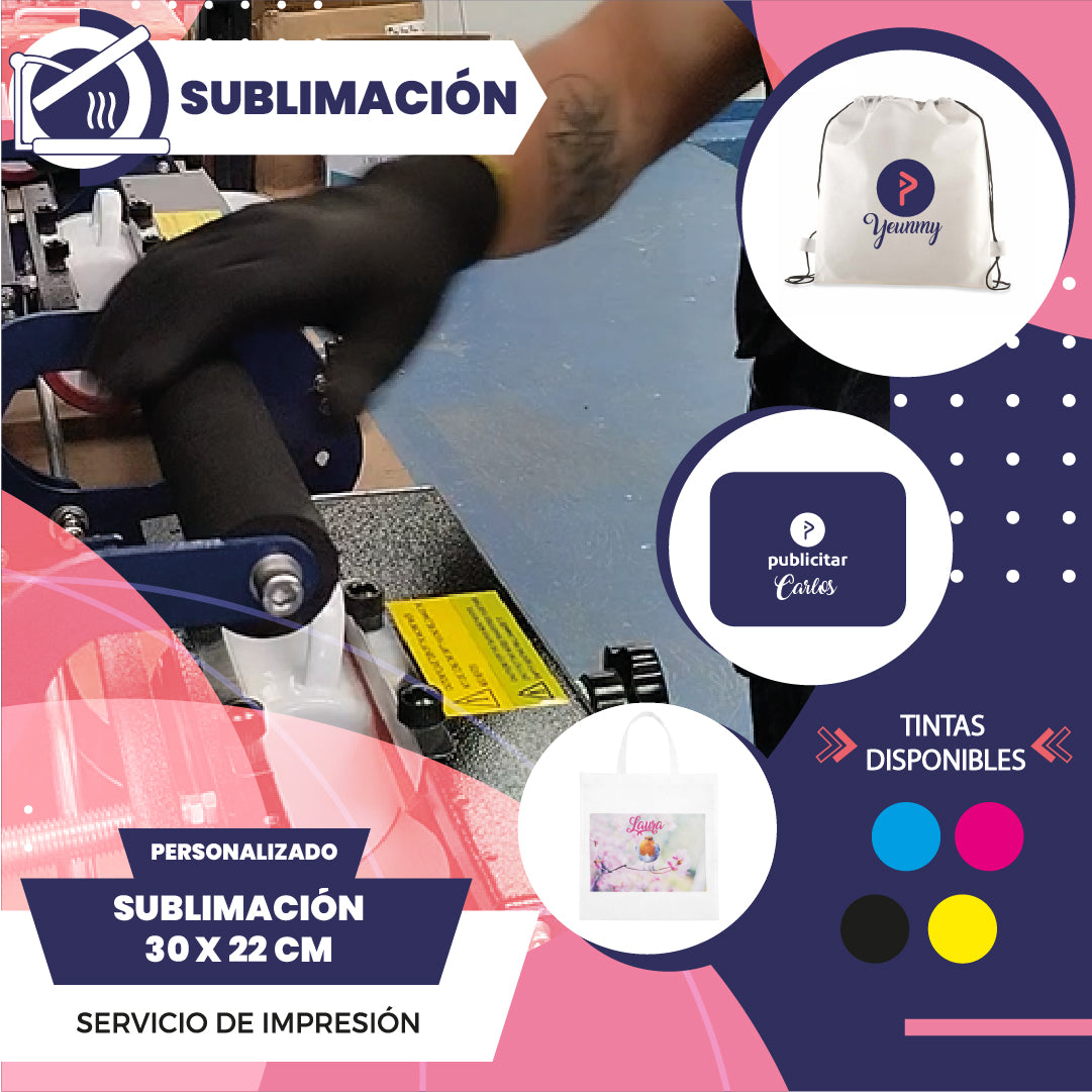 Servicio de Sublimacion 30 x 22 Cm Personalizado
