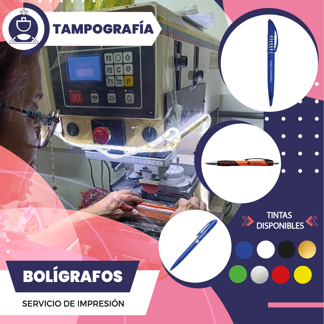 Servicio de Tampografia en Boligrafos