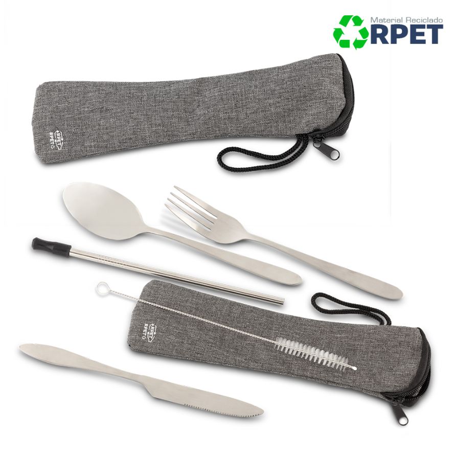Set de Cubiertos Metalicos Rpet