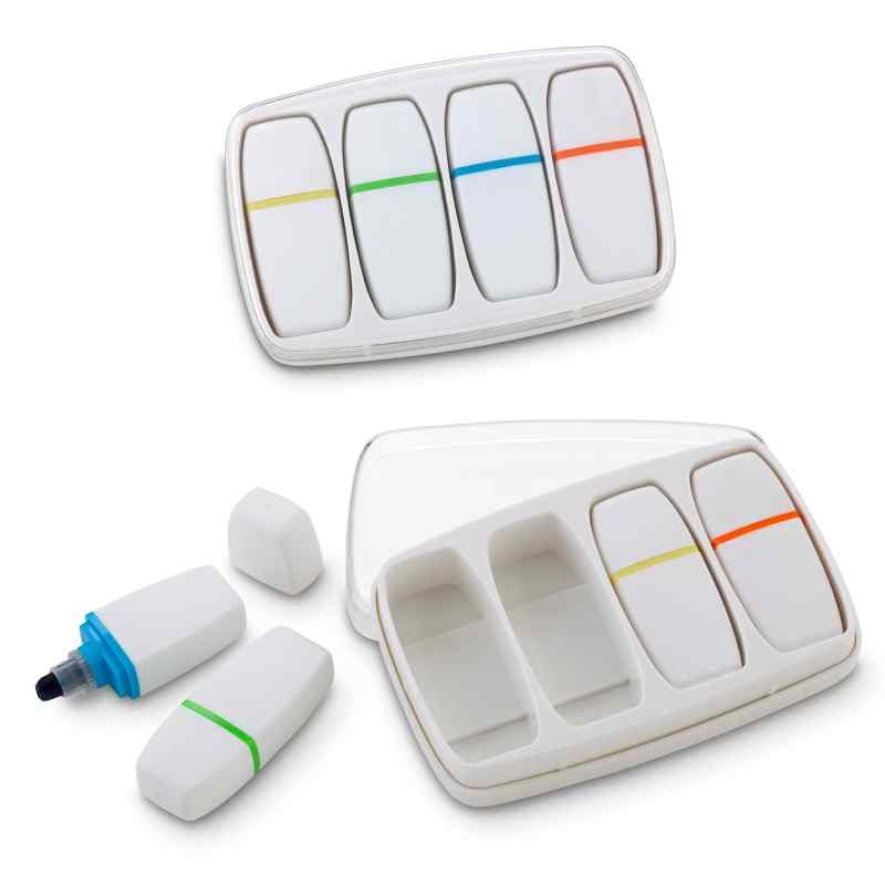 Set x 4 de Resaltador en Cera Adam con Estuche